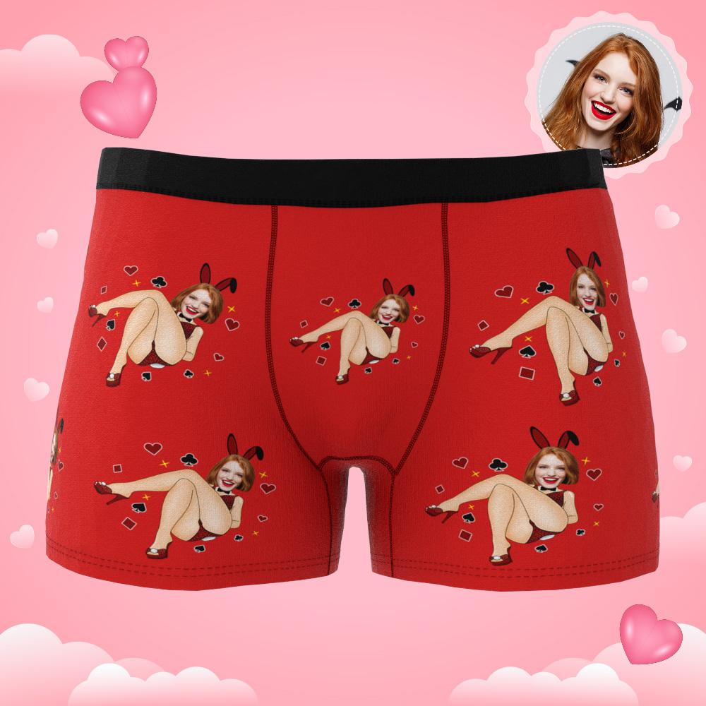 Personalizowana figurka królika w bieliźnie na Walentynki dla chłopaka