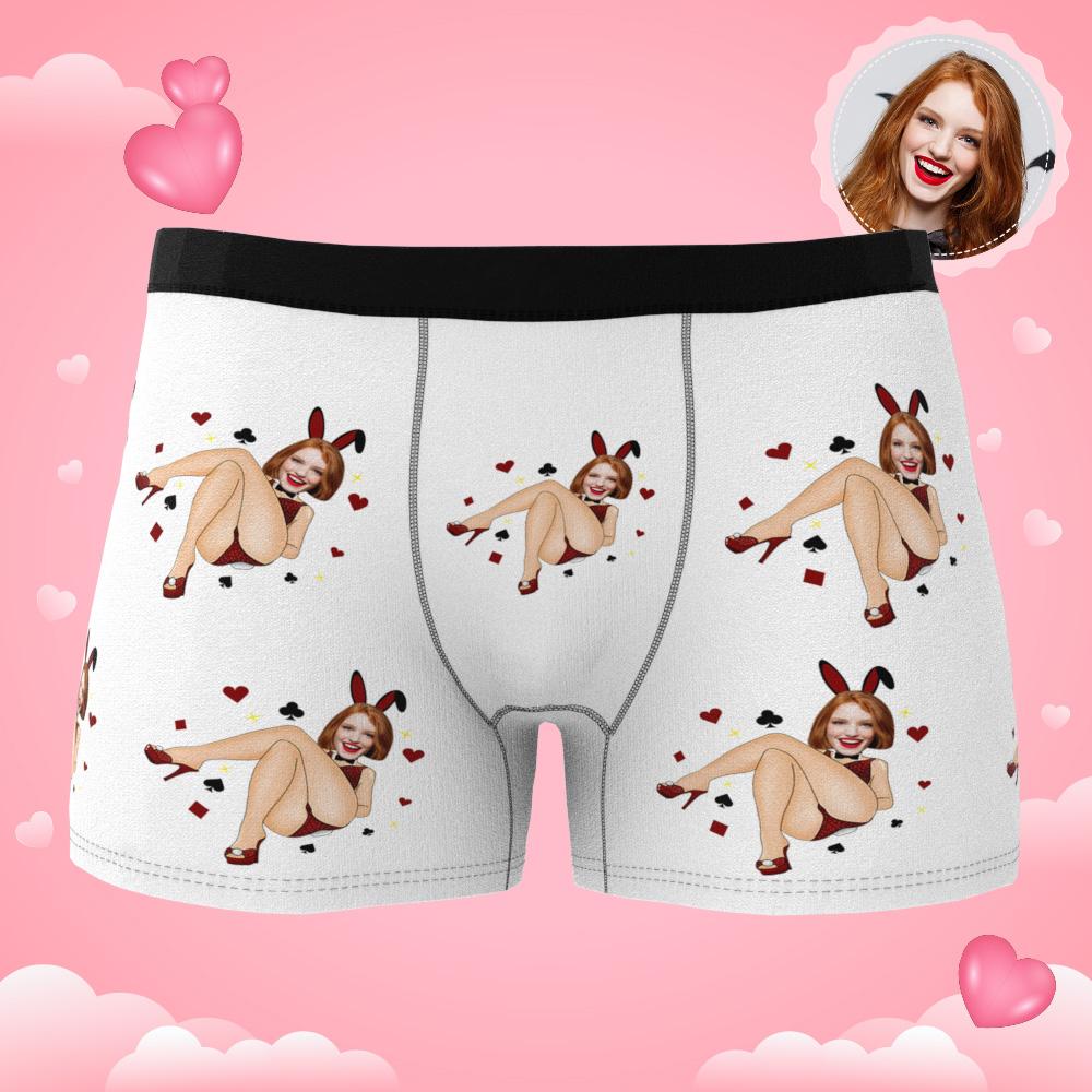 Personalizowana figurka królika w bieliźnie na Walentynki dla chłopaka