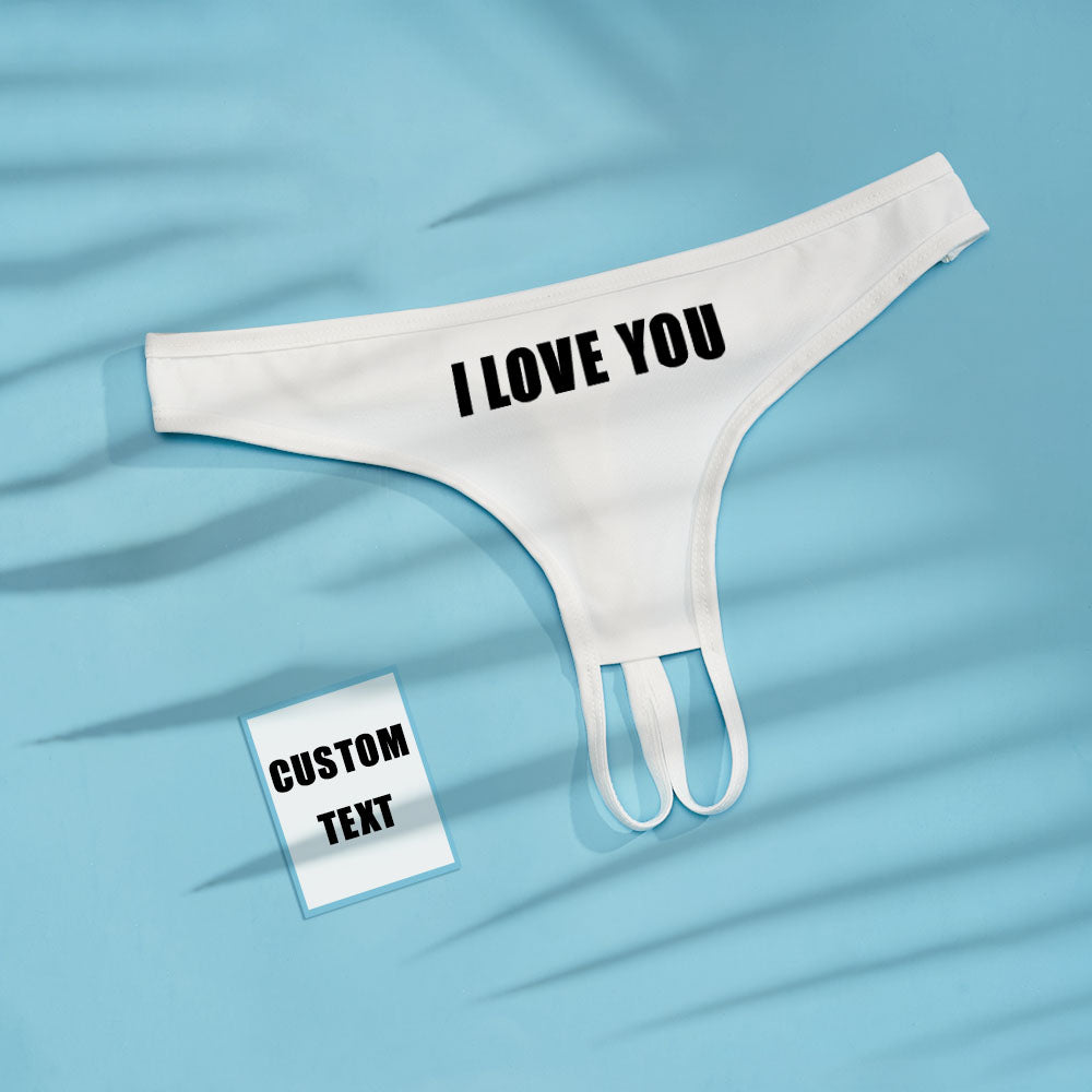 Personalizowane majtki bez kroku dla niej, idealny prezent na walentynki