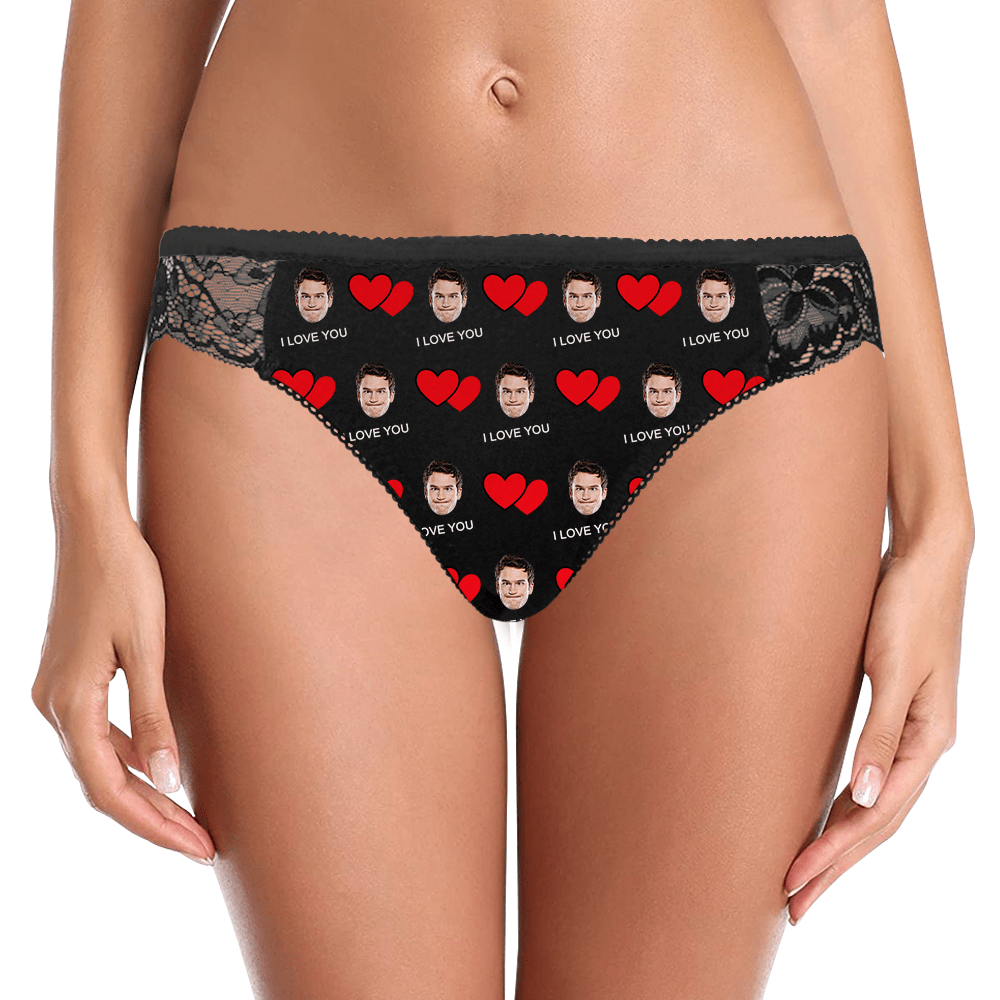 Personalizowane majtki damskie na prezent dla zakochanych, sexy bielizna