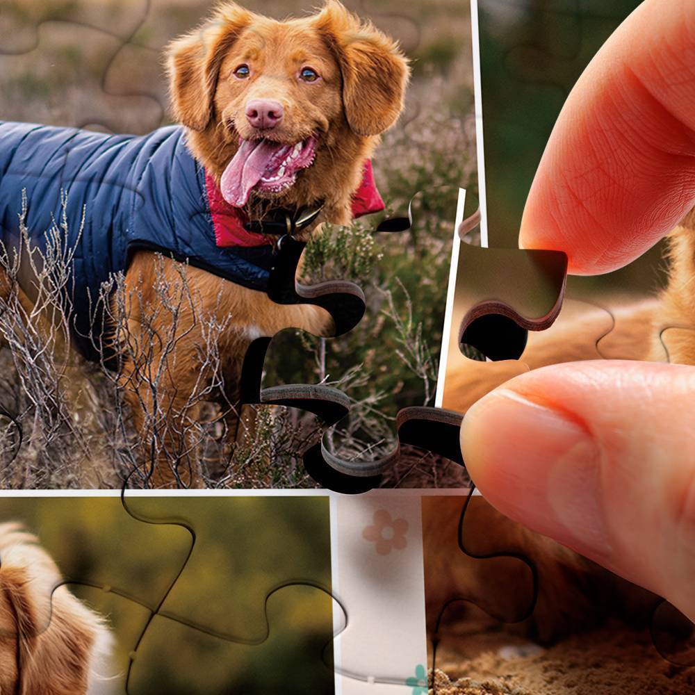 Puzzle z personalizowanym zdjęciem zwierzęcia na Dzień Babci i Dziadka