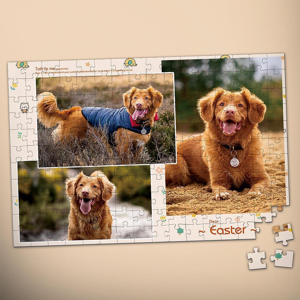 Puzzle z personalizowanym zdjęciem zwierzęcia na Dzień Babci i Dziadka