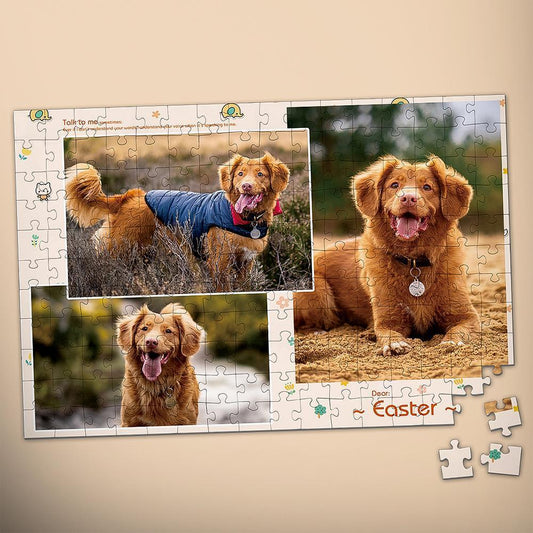 Puzzle z personalizowanym zdjęciem zwierzęcia na Dzień Babci i Dziadka