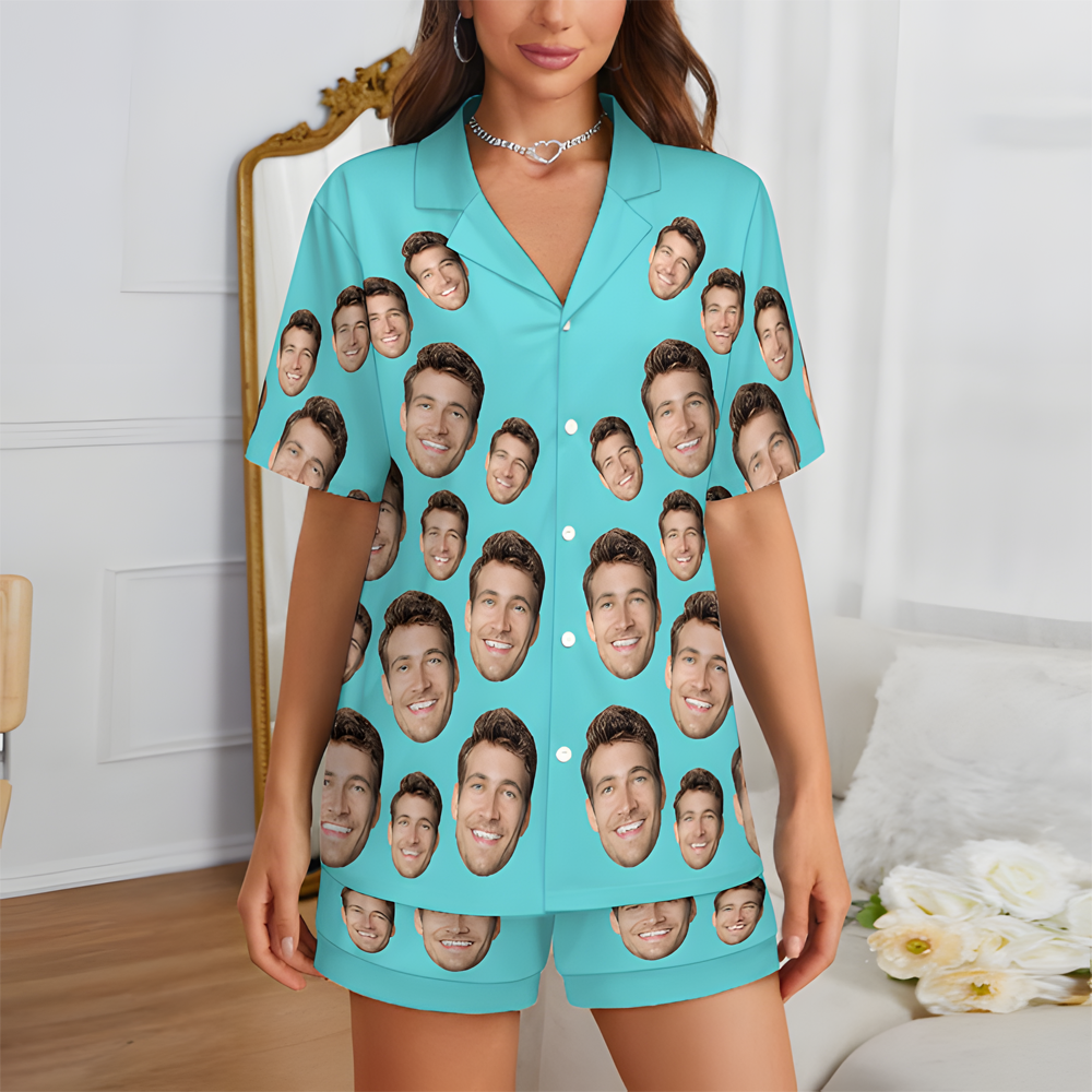 Personalizowana piżama z krótkim rękawem na Walentynki dla ukochanej osoby