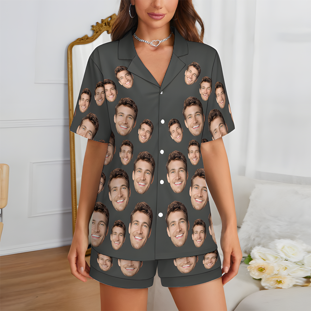Personalizowana piżama z krótkim rękawem na Walentynki dla ukochanej osoby