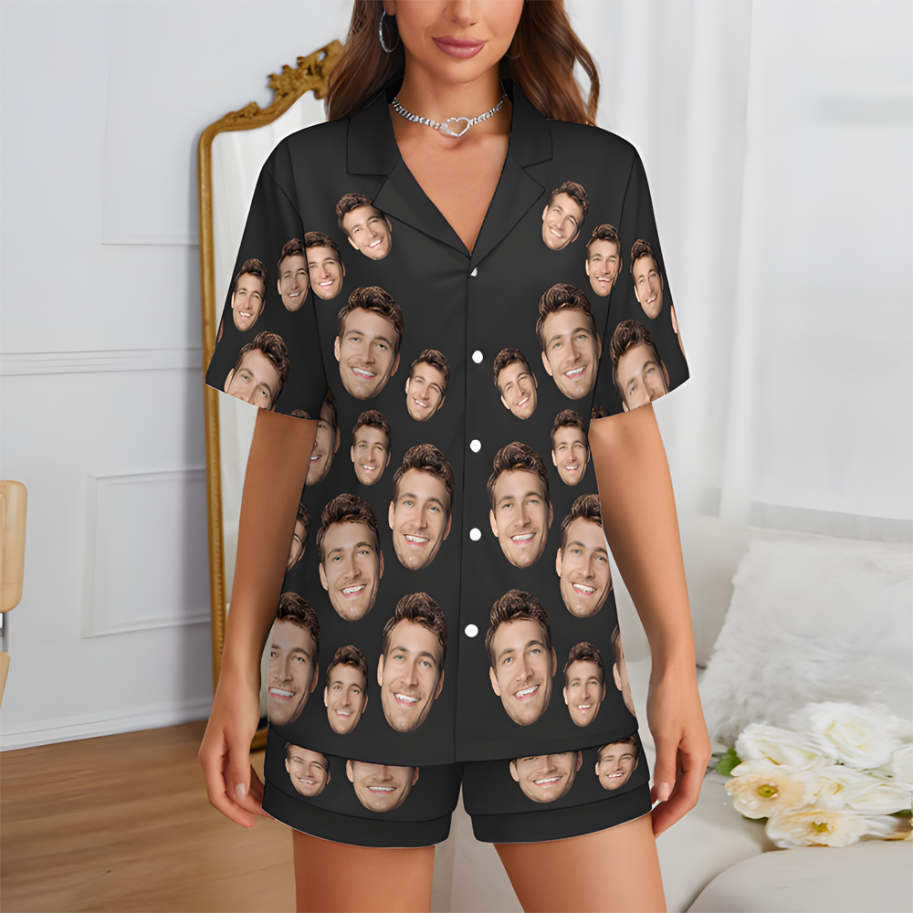 Personalizowana piżama z krótkim rękawem na Walentynki dla ukochanej osoby