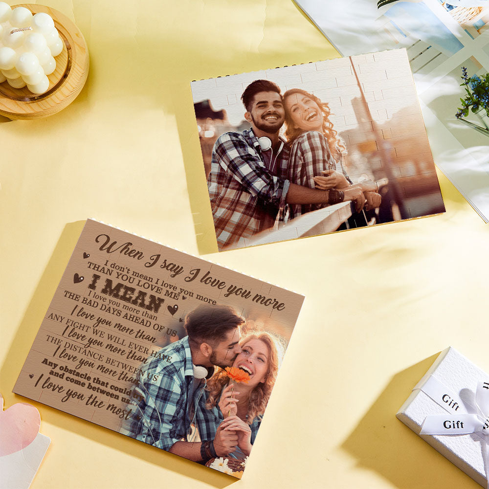 Personalizowana ramka na zdjęcia z puzzlem dla pary na rocznicę I Love You