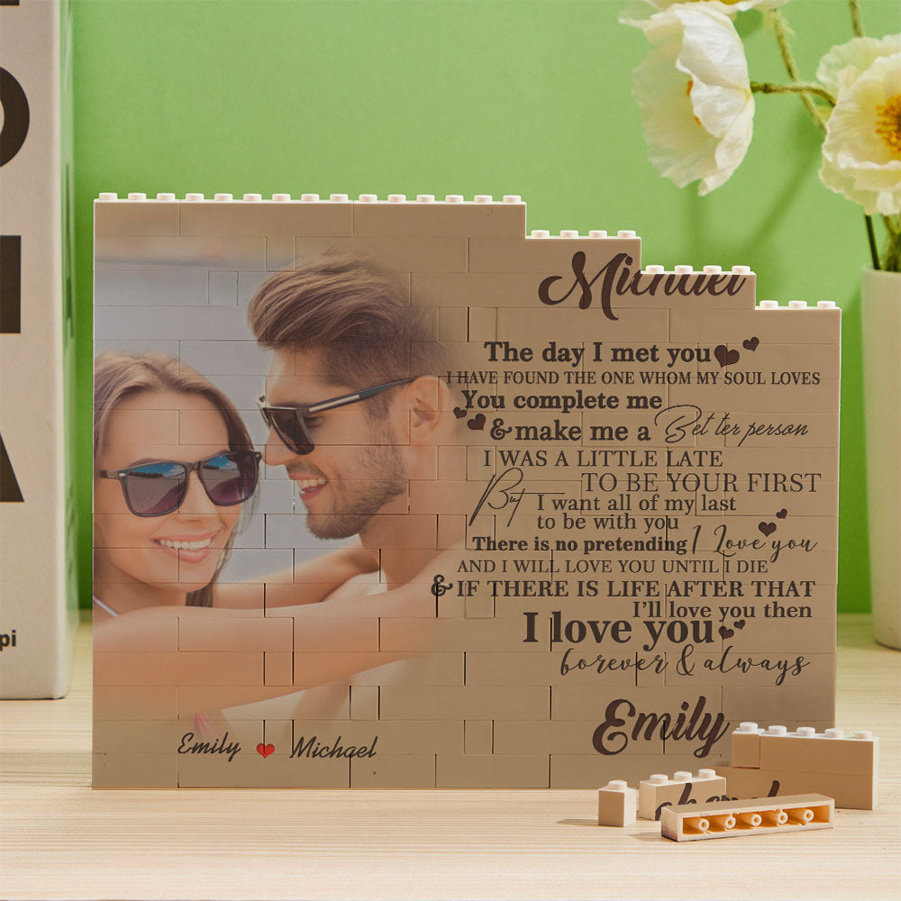 Personalizowana kostka ze zdjęciem dla pary na rocznicę lub walentynki