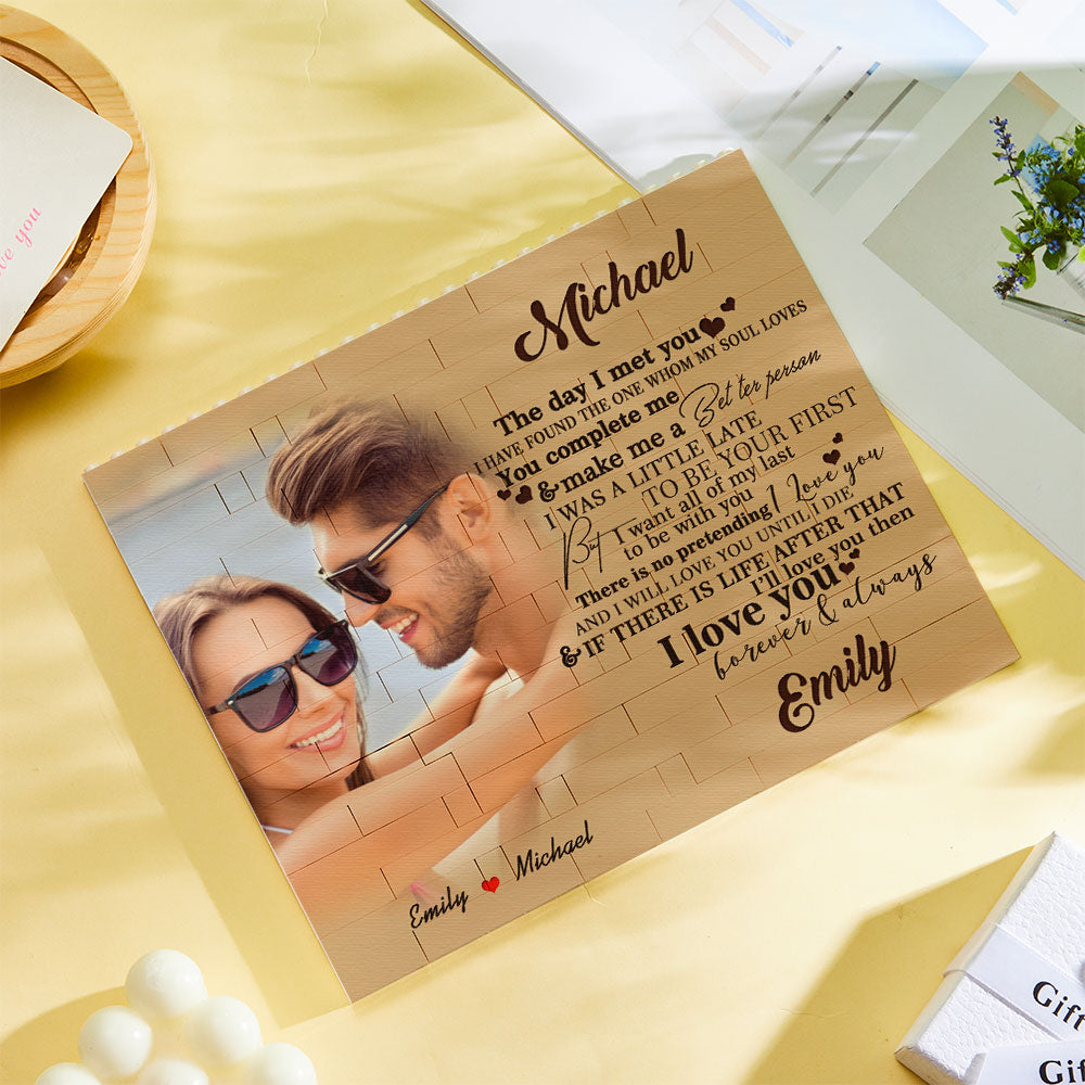 Personalizowana kostka ze zdjęciem dla pary na rocznicę lub walentynki