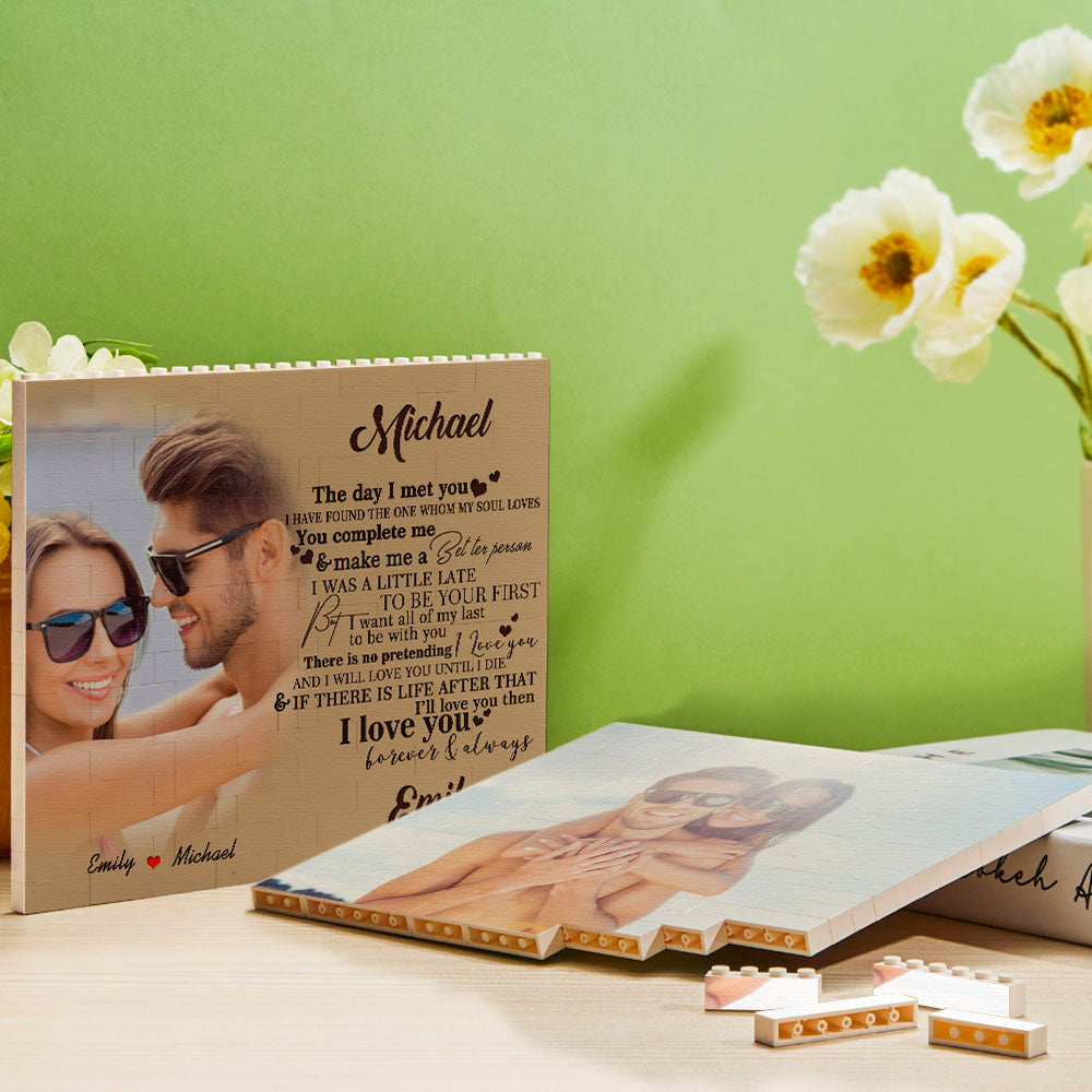 Personalizowana kostka ze zdjęciem dla pary na rocznicę lub walentynki