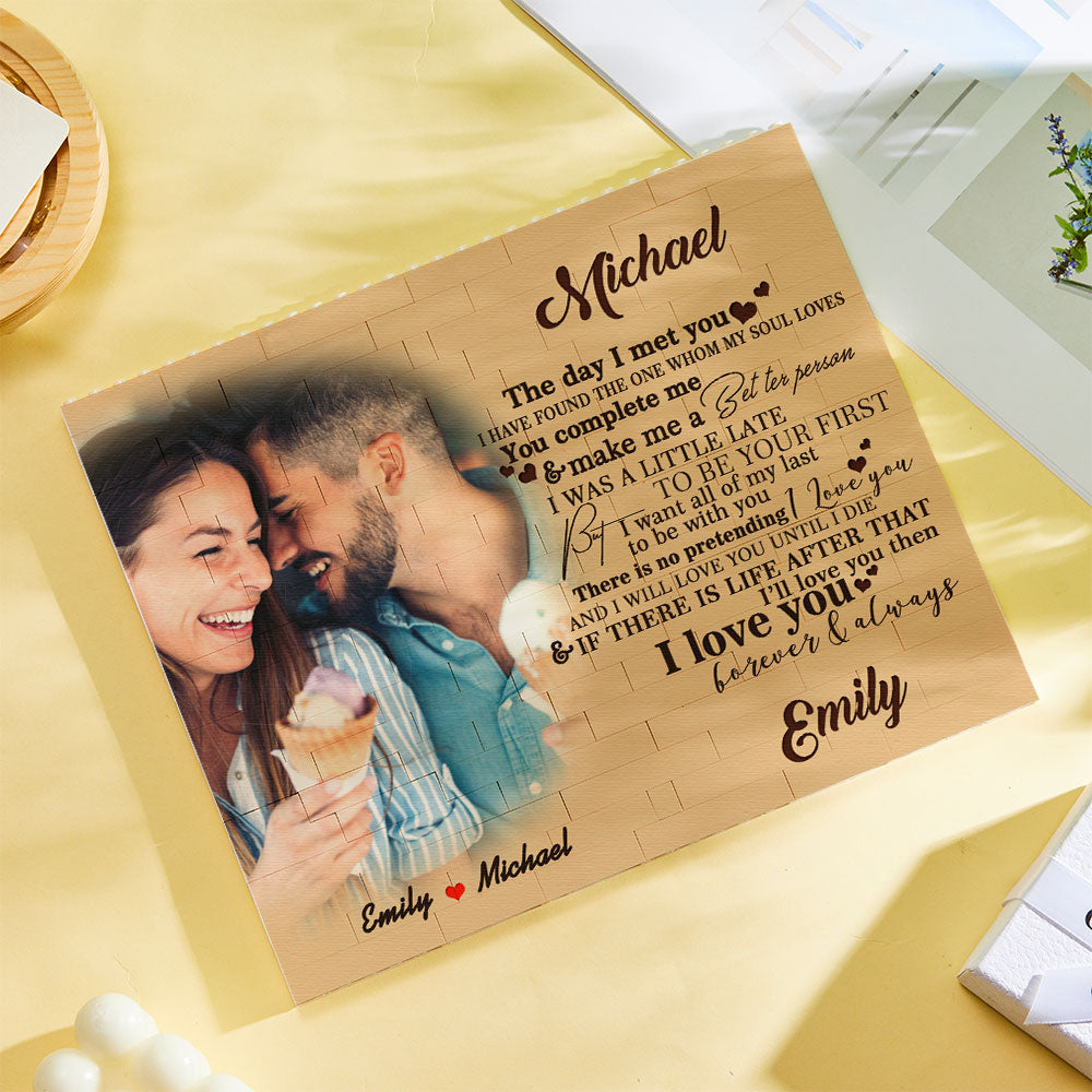 Personalizowana kostka ze zdjęciem dla pary na rocznicę lub walentynki