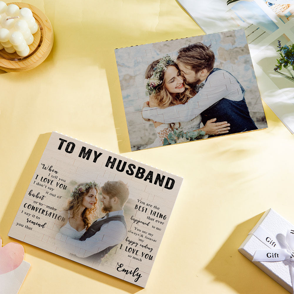 Personalizowana układanka z zdjęciem dla męża na rocznicę lub urodziny