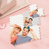 Personalizowane puzzle z klocków w kształcie serca na prezent dla pary