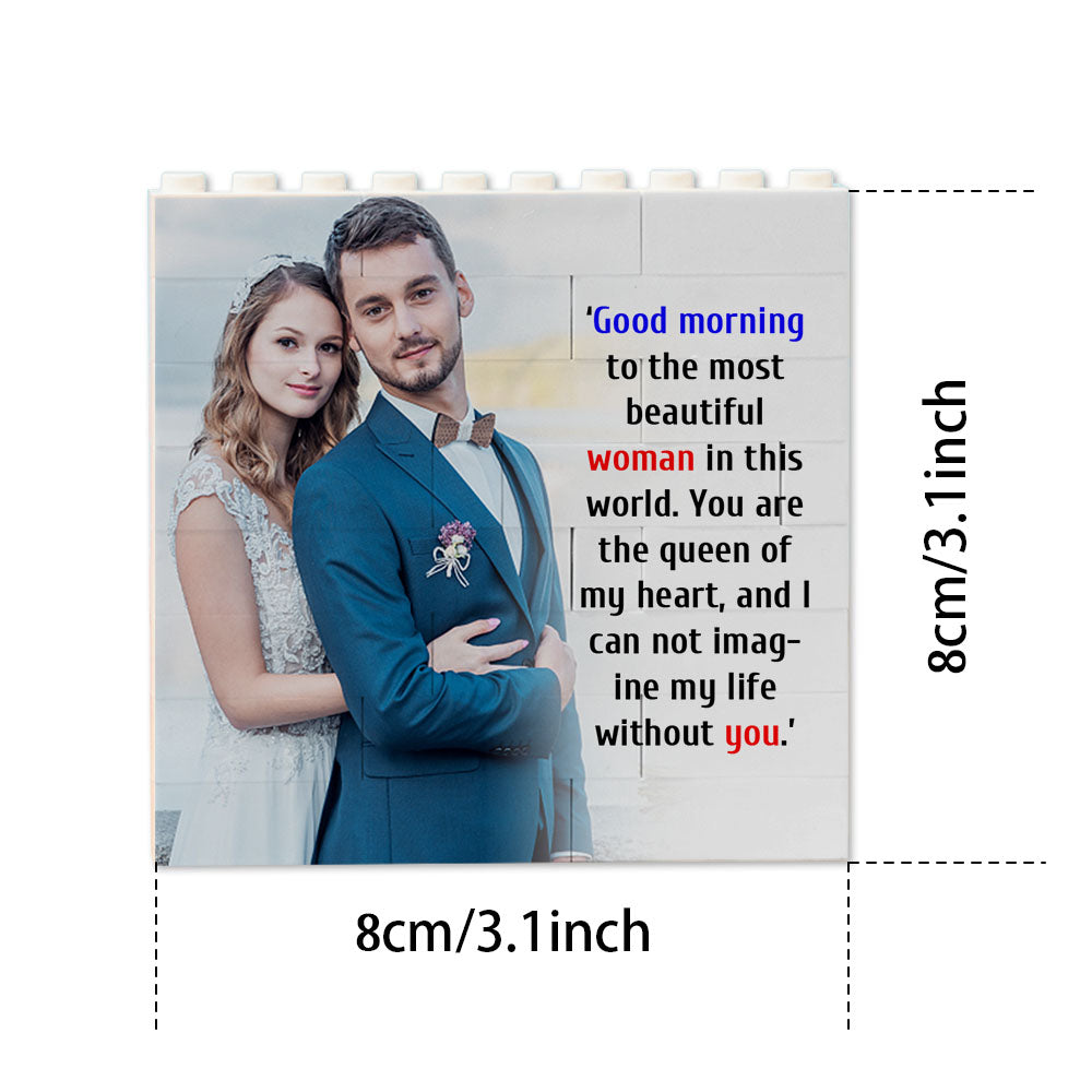 Personalizowana ramka na zdjęcia w kształcie kostki, prezent dla niej