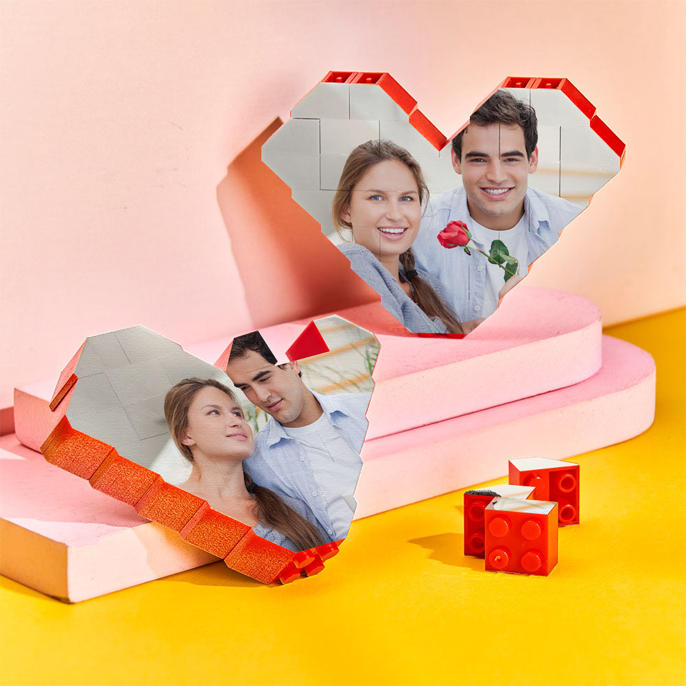 Personalizowana figurka serca z klocków na Walentynki dla ukochanej osoby