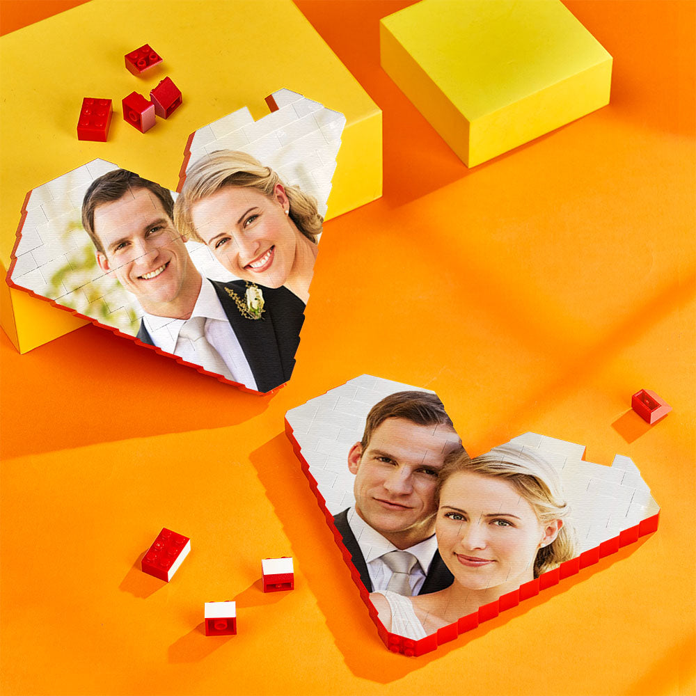 Personalizowana figurka serca z klocków na Walentynki dla ukochanej osoby