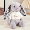 Custom Ears & Sweater Custom Photo Bunny Plush with Personalized Name Embroidery Cute Anniversary Gifts (Production Time: 15 workdays)