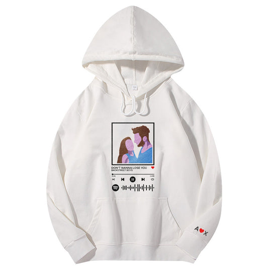 Hoodie z haftem dla miłośnika muzyki, modny i wygodny prezent na urodziny