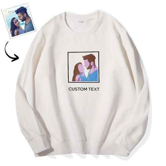 Modna bluza z haftem personalizowanym dla zakochanych na prezent