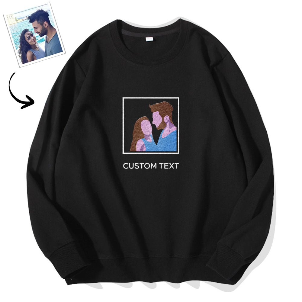 Modna bluza z haftem personalizowanym dla zakochanych na prezent