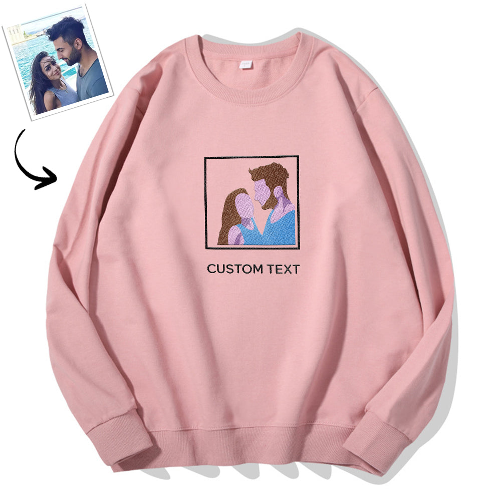 Modna bluza z haftem personalizowanym dla zakochanych na prezent
