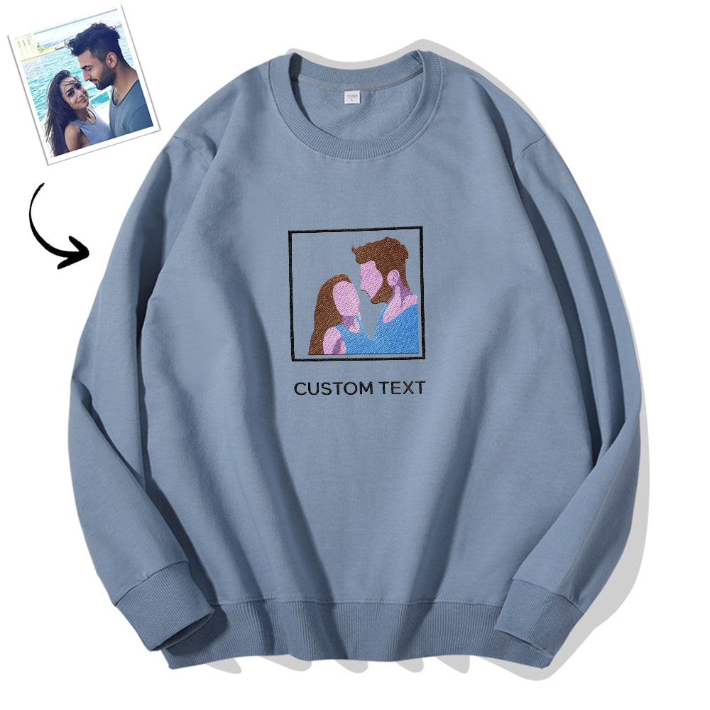 Modna bluza z haftem personalizowanym dla zakochanych na prezent