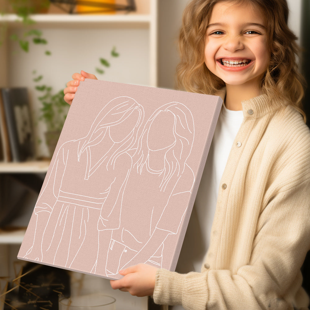 Personalizowany portret na płótnie dla niego i dla niej, idealny prezent na rocznicę