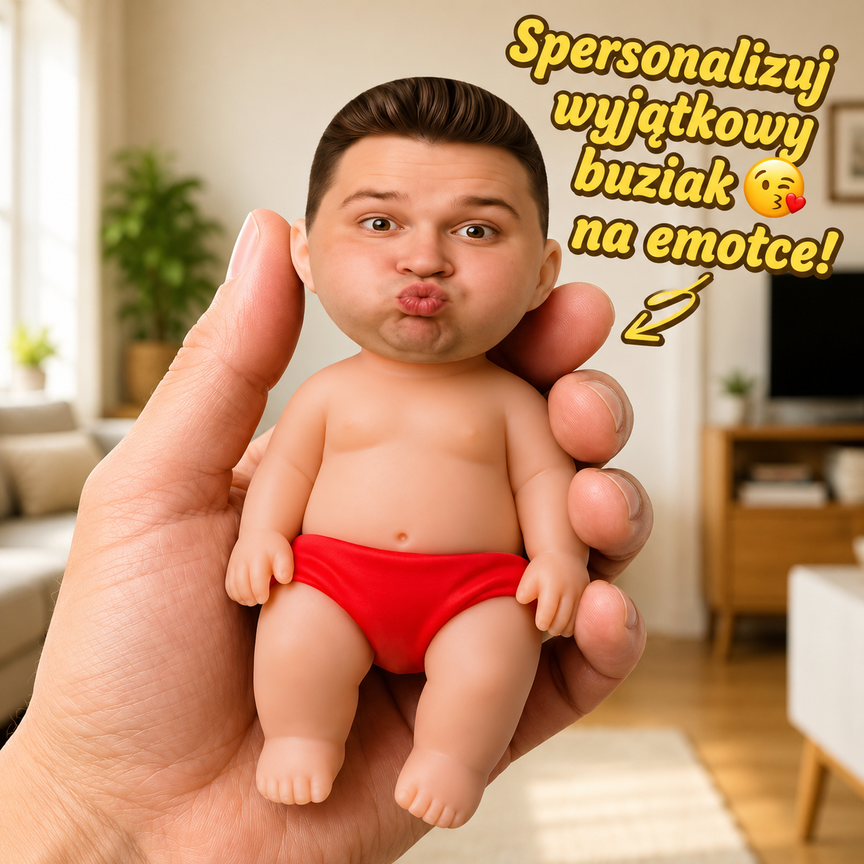 Mini Laleczka z Twoją Twarzą – Śmieszny Personalizowany Prezent