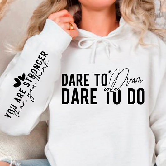 Bluza z kapturem Dare to dream dare to do 