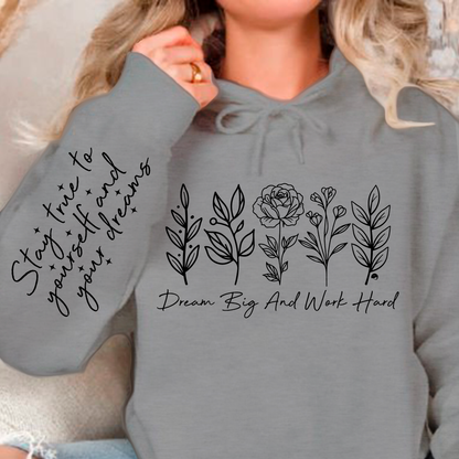 Bluza z kapturem Dream big and work hard