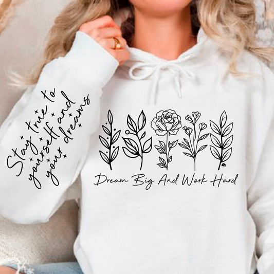 Bluza z kapturem Dream big and work hard 
