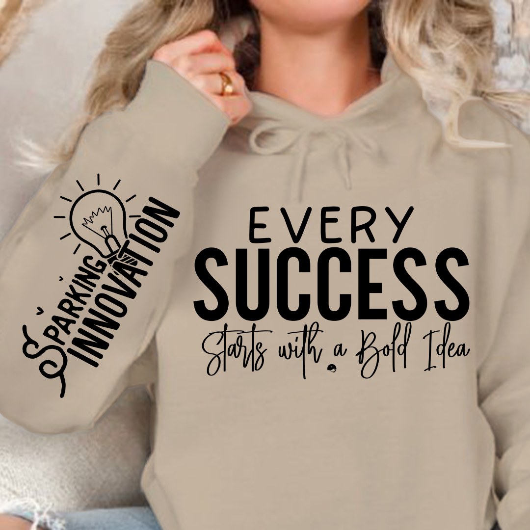 Bluza z kapturem Every Success Starts with a Bold Idea