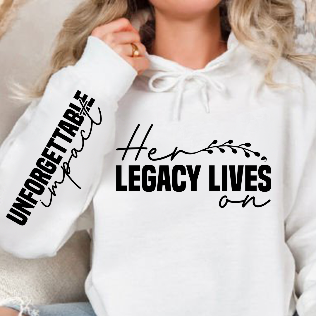 Bluza z kapturem Her legacy lives on 