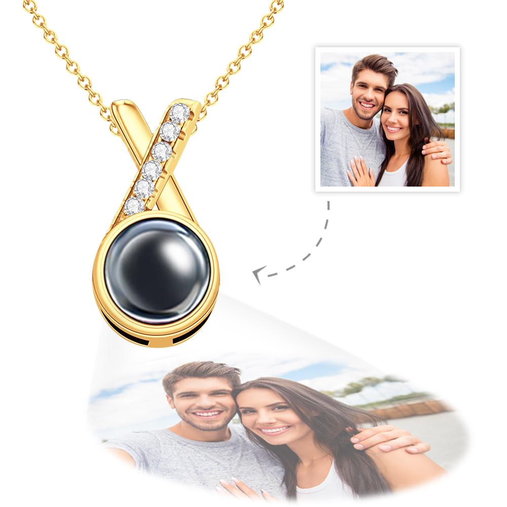 Custom Photo Projection Necklace Memorial Photo Necklace Unique Gift for Her