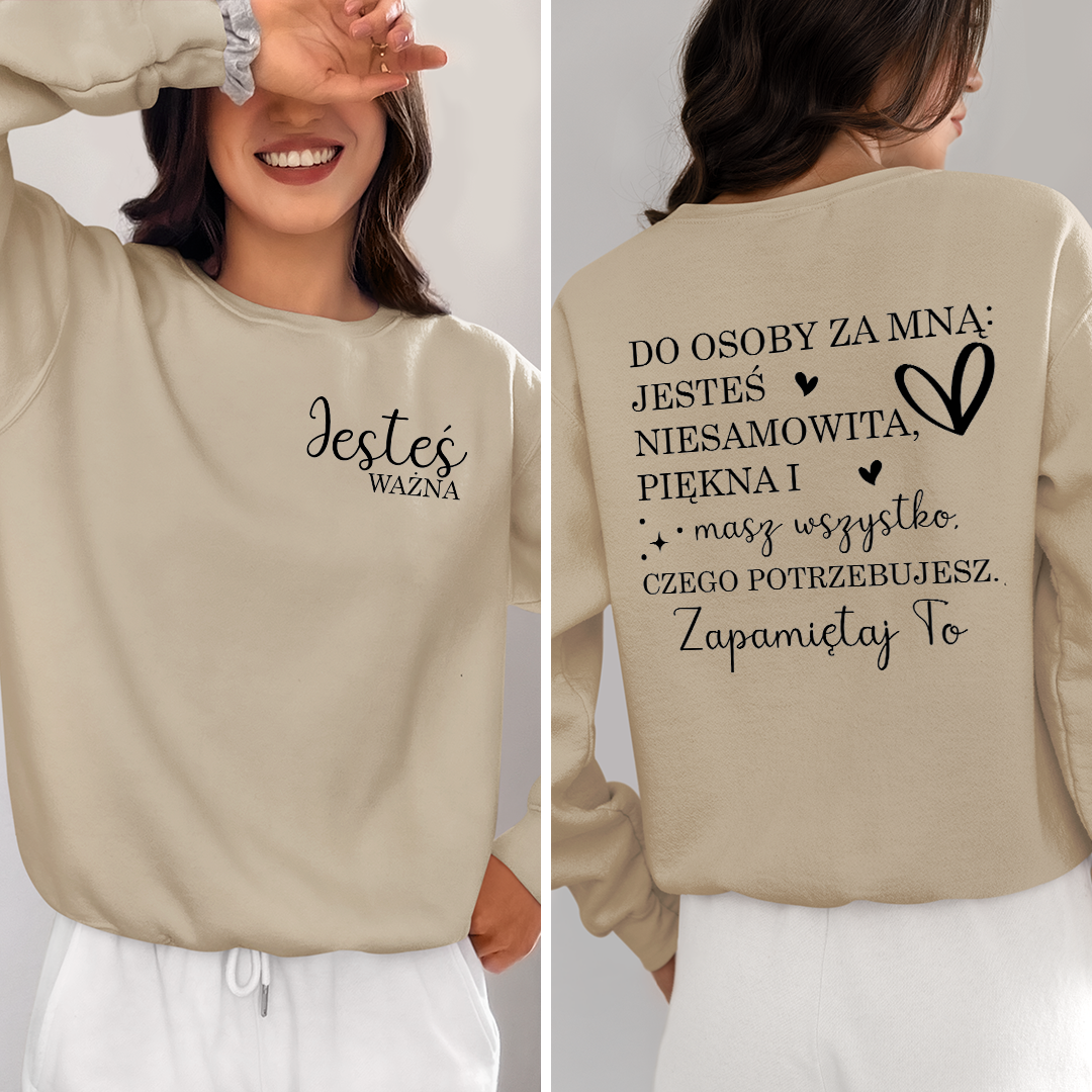Bluza Unisex Jesteś Ważna