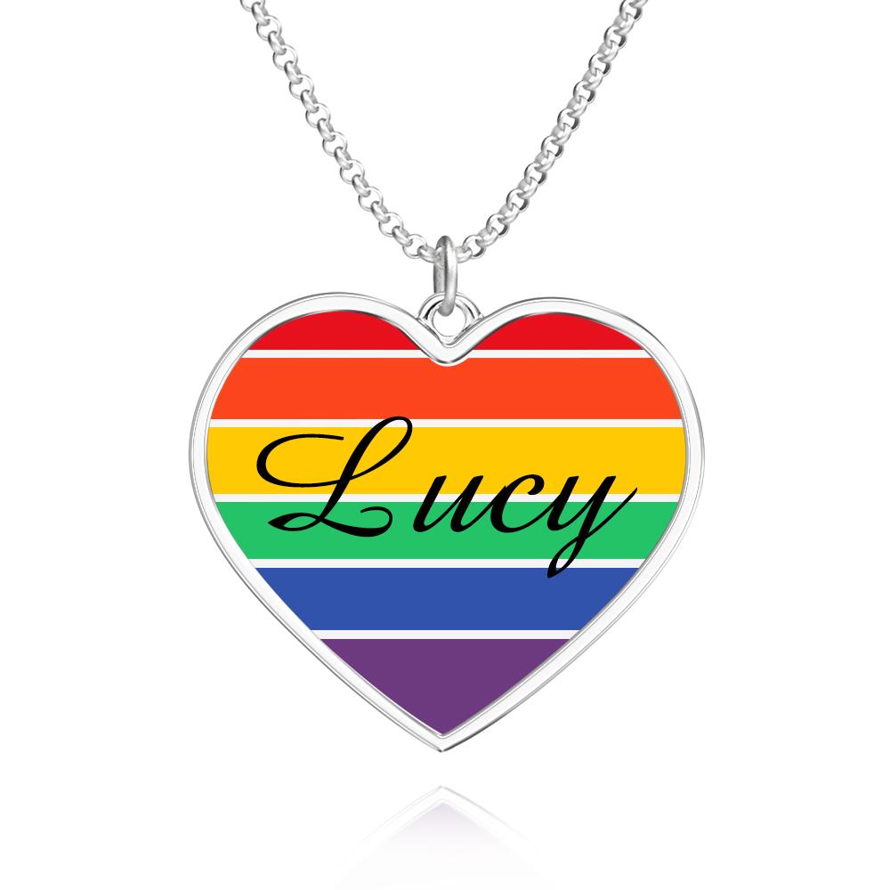 Naszyjnik Tęczowe Serce LGBT Biżuteria