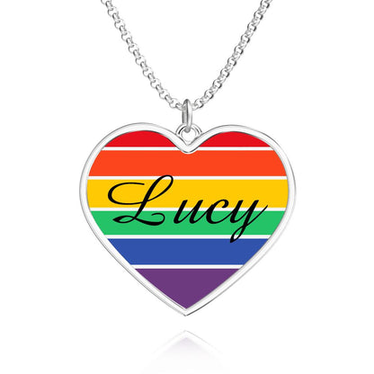 Naszyjnik Tęczowe Serce LGBT Biżuteria