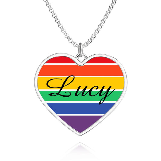 Naszyjnik Tęczowe Serce LGBT Biżuteria
