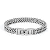 Personalized Men's Stainless Steel Interlocking Bracelet with Engraved Names Bracelet Gift for Him