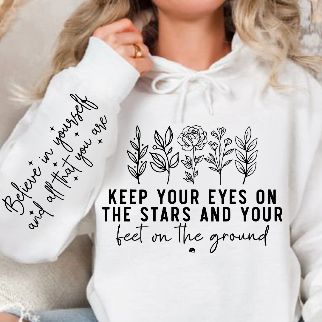 Bluza z kapturem Keep your eyes on the stars 