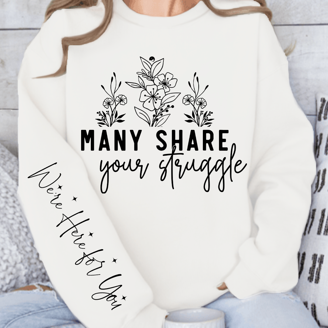 Biała Bluza Damska Many Share Your Struggle