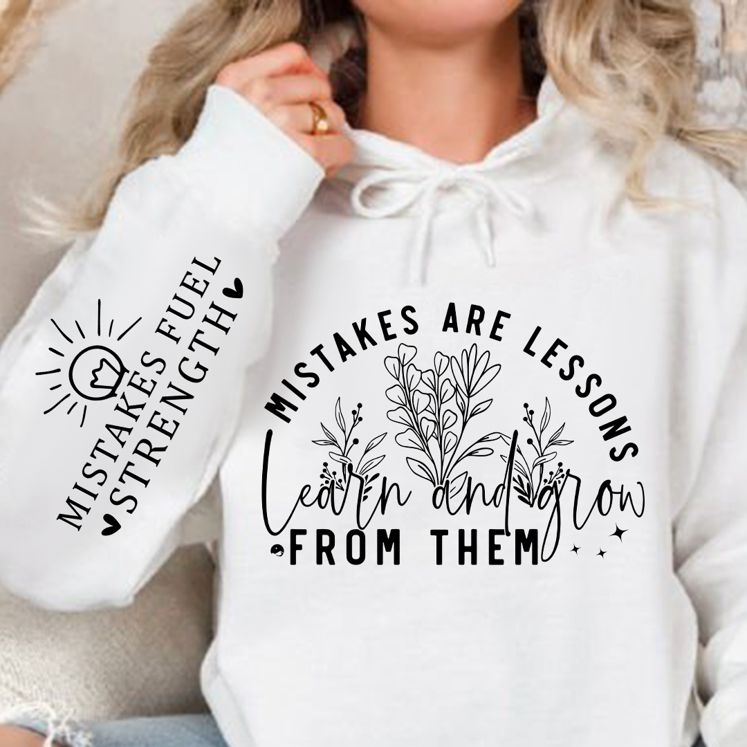 Bluza z kapturem Mistakes Are Lessons Learn And Grow From Them