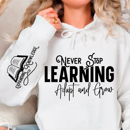 Bluza z kapturem Never Stop Learning Adapt and Grow 