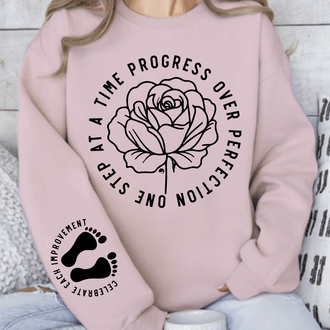 Bluza Unisex One Step At A Time Progress Over Perfection