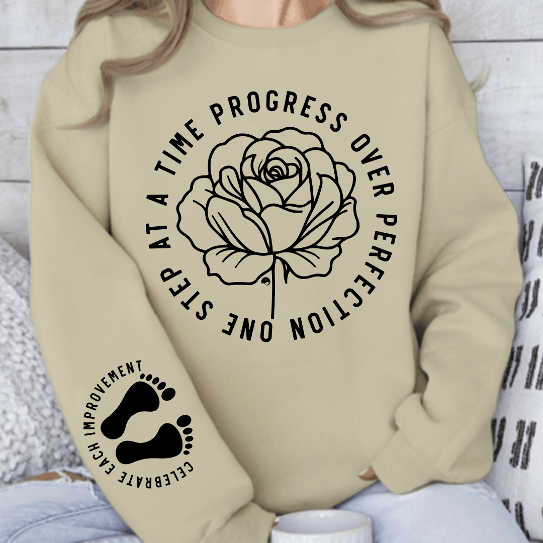 Bluza Unisex One Step At A Time Progress Over Perfection