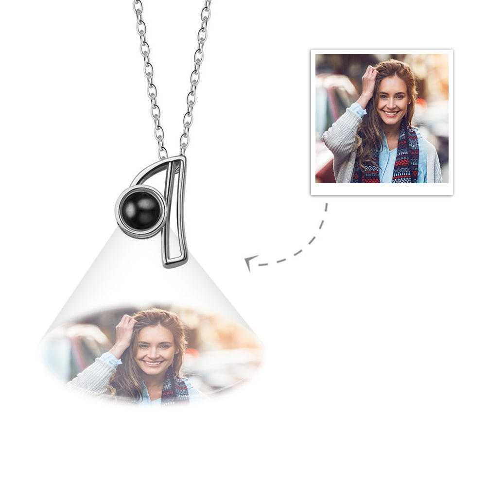 A-Z 26 Letters Custom Projection Necklace 925 Sterling Silver