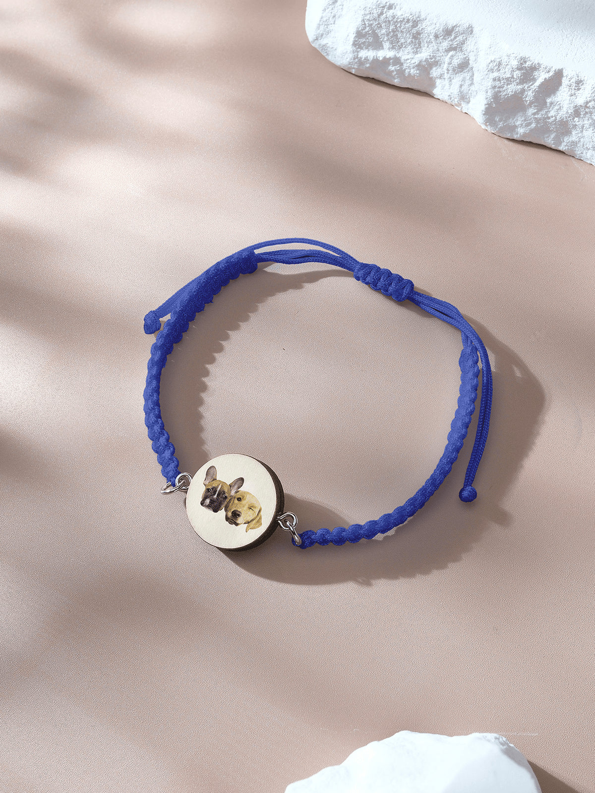 Personalized Pet Portrait Adjustable Braided Bracelet Birthday Gift for Pet Lover
