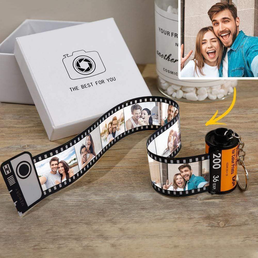 Personalizowany brelok z mini zdjęciami dla pary na rocznicę lub walentynki