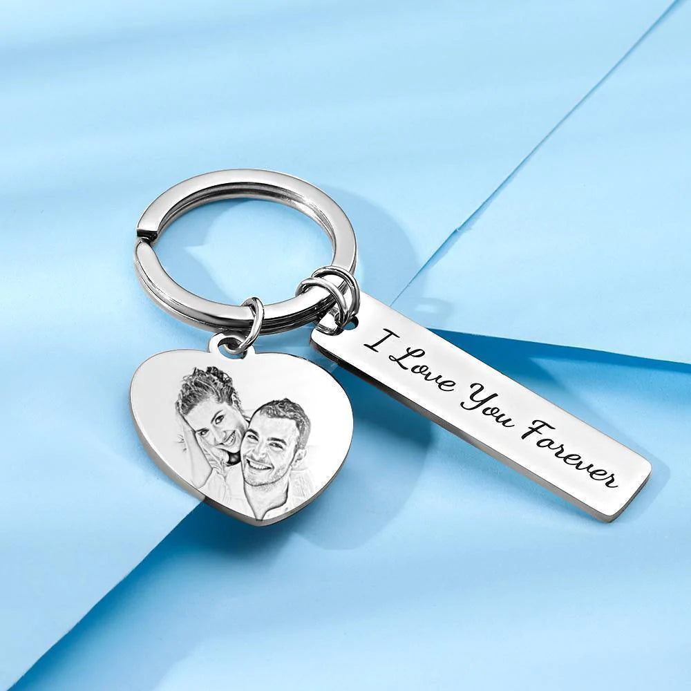 Personalizowany brelok ze zdjęciem, prezent z grawerem na rocznicę