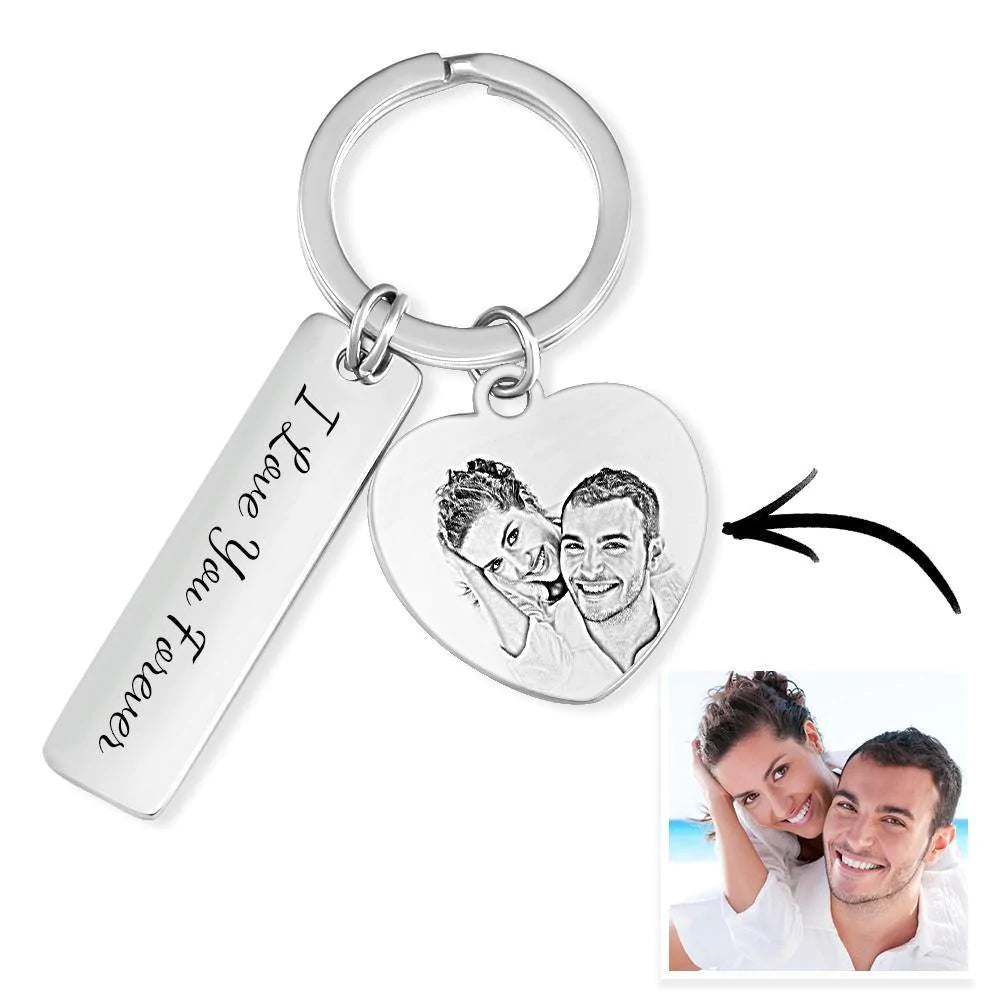 Personalizowany brelok ze zdjęciem, prezent z grawerem na rocznicę